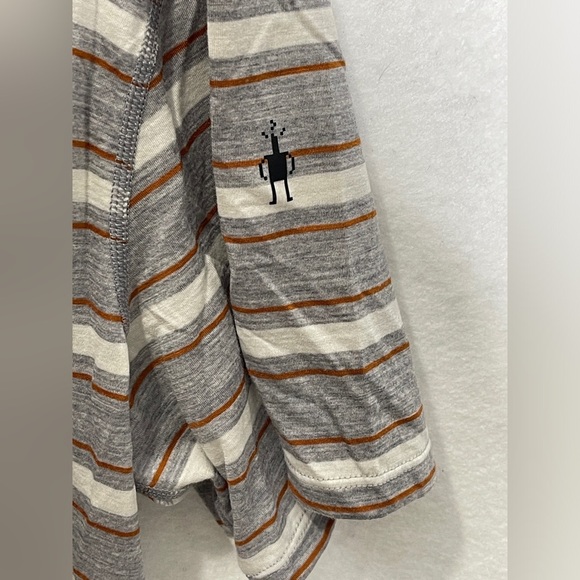 Smartwool Men’s Merino 150 Gray Short Sleeve Striped Crew Neck T-Shirt Size XXL - Picture 7 of 7